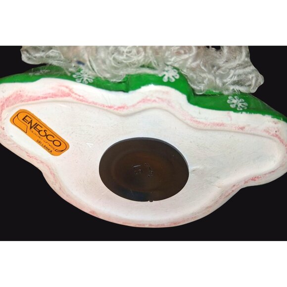 Rare Enesco Santa Clown Coin Bank Ceramic Christmas Decoration - Picture 6 of 8